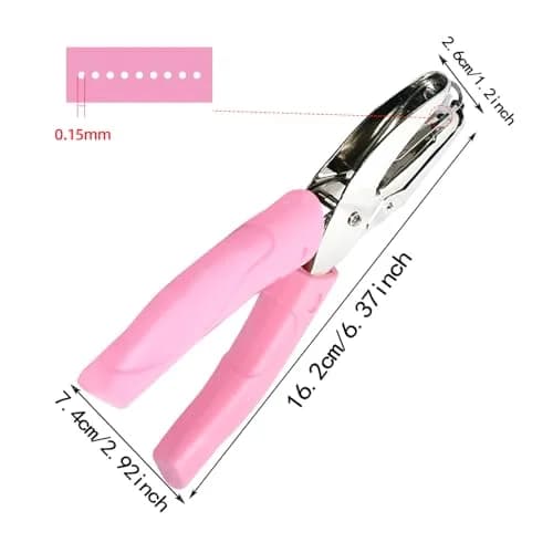 yuntop Pink Single Hole Paper Punch 1.5mm (1/16 inch) | Effortless Crafting Tool thumbnail 2