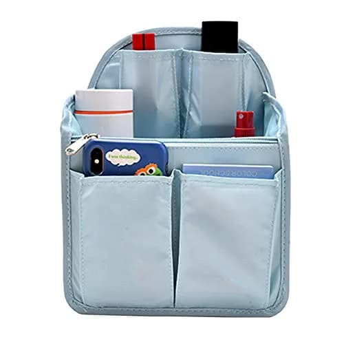 HOYOFO Mini Backpack Organizer Insert Light Blue | Lightweight Nylon Bag Divider for Small Backpacks & Purses thumbnail 1