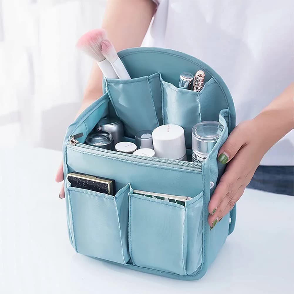 HOYOFO Mini Backpack Organizer Insert Light Blue | Lightweight Nylon Bag Divider for Small Backpacks & Purses - view 2
