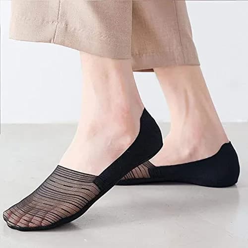 coloredlife Invisible Ice Silk No Show Socks | 5 Pairs, Unisex Shoe Liners thumbnail 8