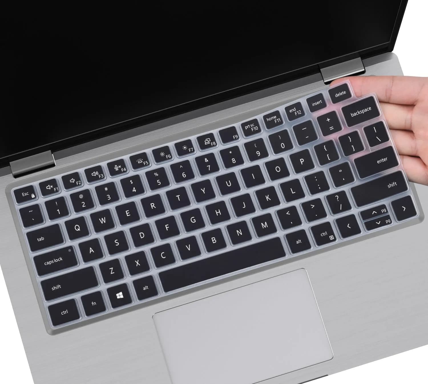 CaseBuy Mint Silicone Keyboard Cover for Dell Latitude 14-15.6" Laptops | Protects from Dust & Spills — Black