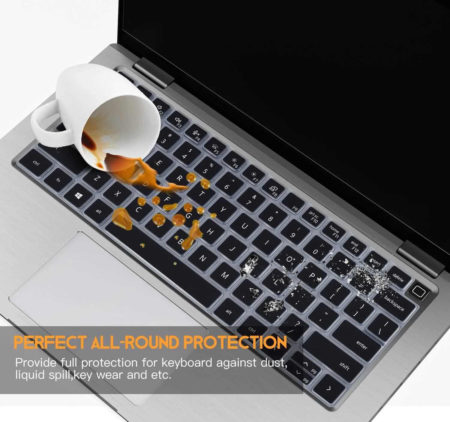 CaseBuy Black Silicone Keyboard Cover Skin for Dell Latitude 3440-2022 Laptops, 14" (35.56 cm) thumbnail 6