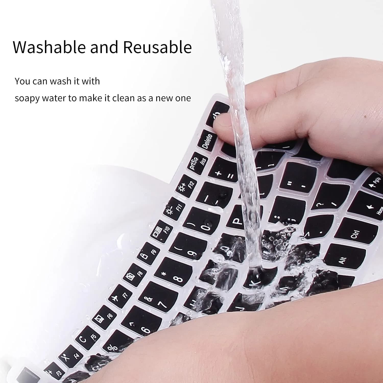 CaseBuy Black Silicone Keyboard Cover Skin for Dell Latitude 3440-2022 Laptops, 14" (35.56 cm) thumbnail 8