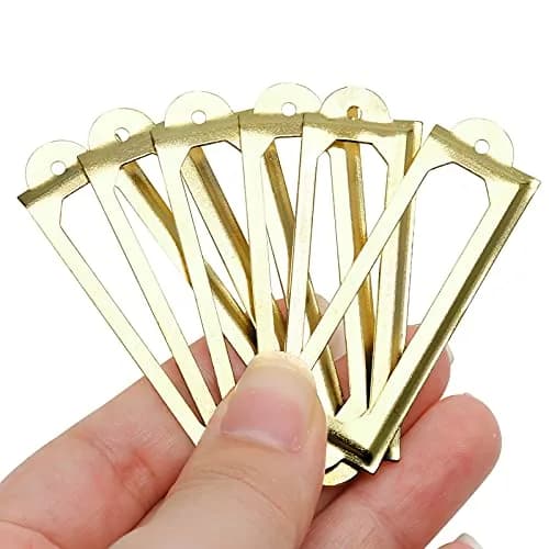 Qjaiune Gold Metal Label Holders 60x17mm (2.36"x0.67") with Screws | Rust-Resistant Iron for Cabinets & Drawers thumbnail 4