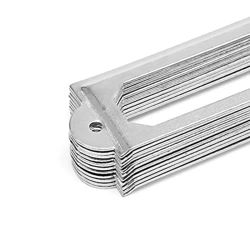 Qjaiune Silver Metal Label Holders 50 PCS | Rust-Resistant Iron with Screws thumbnail 5
