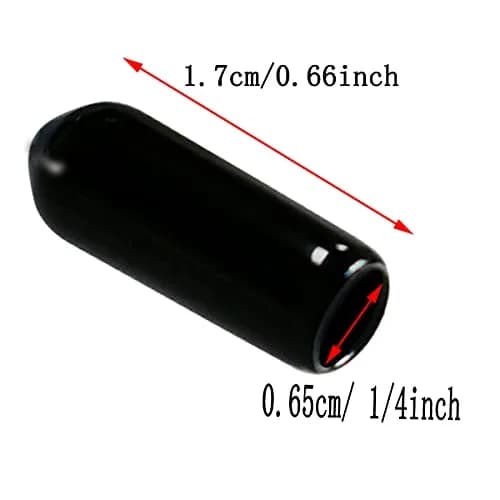 yuntop Black Vinyl Flexible End Caps for Pipes, Tubing & Rods (50-Pack, 6.5mm-7mm) thumbnail 3