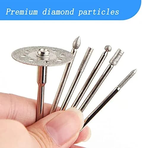 Luo ke Diamond Burr Set 20 Pcs & Grinding Wheel 5 Pcs | Various Shapes for Dremel Rotary Tools thumbnail 3