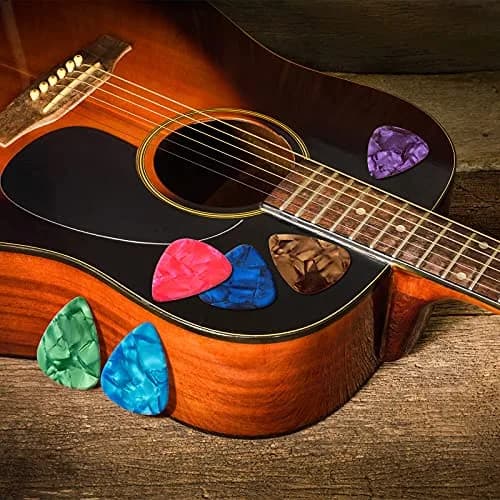 Maasechs Sublimation Blank Guitar Pick Set, 0.46mm, 0.71mm, 0.96mm | Customizable Aluminum Picks for Guitar & Bass thumbnail 5