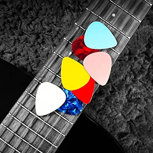 Maasechs Sublimation Blank Guitar Pick Set, 0.46mm, 0.71mm, 0.96mm | Customizable Aluminum Picks for Guitar & Bass thumbnail 2
