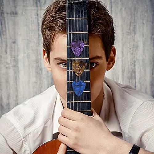Maasechs Sublimation Blank Guitar Pick Set, 0.46mm, 0.71mm, 0.96mm | Customizable Aluminum Picks for Guitar & Bass thumbnail 3
