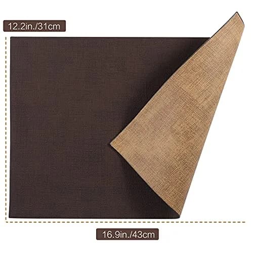 SUEH DESIGN Leather Placemats Set of 6 | Elegant Heat & Water Resistant Table Mats thumbnail 7