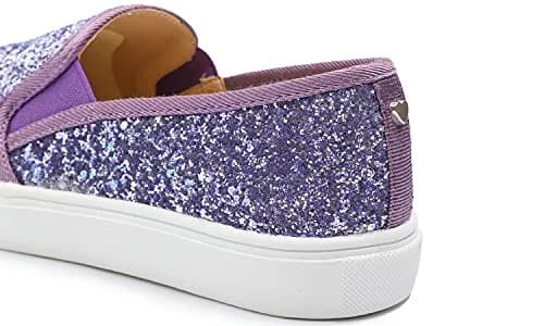 FEVERSOLE Women's Fashion Slip-On Sneakers 8 M US | Casual Flat Loafers Lavender thumbnail 5