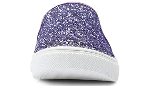 FEVERSOLE Women's Fashion Slip-On Sneakers 8 M US | Casual Flat Loafers Lavender thumbnail 3