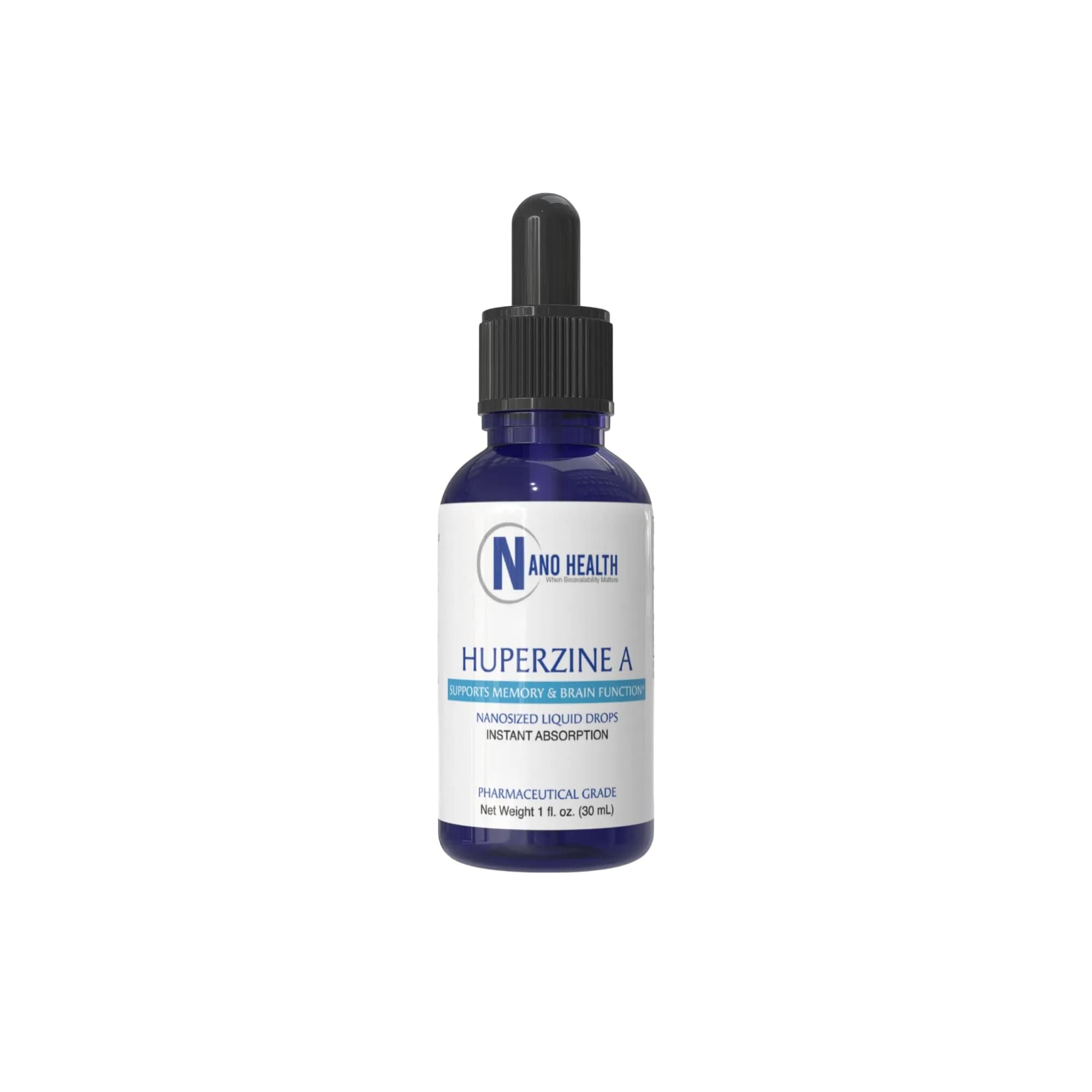 Nanoceutical Solutions Huperzine A Liquid Drops | Memory & Focus Support | 200 mcg per Serving, 30 Servings | Made in USA