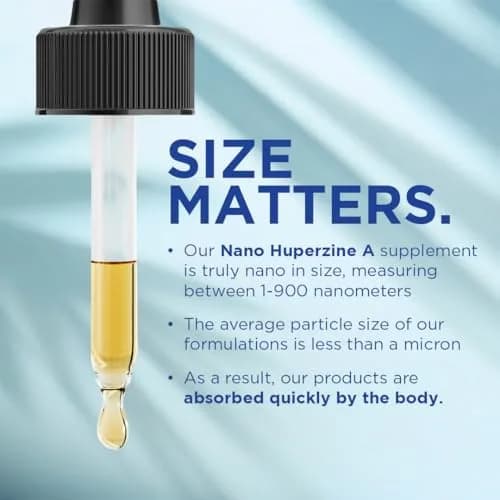 Nanoceutical Solutions Huperzine A Liquid Drops | Memory & Focus Support | 200 mcg per Serving, 30 Servings | Made in USA thumbnail 5