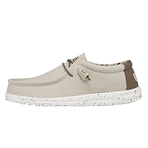 HEYDUDE Men's Wally Stretch Ivory Size 13 | Men’s Shoes | Loafers & Slip-Ons | Comfortable & Light-Weight thumbnail 1