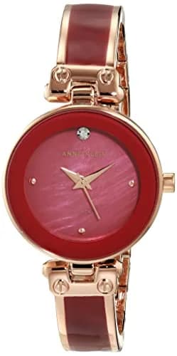 Anne Klein Women's Rose Gold-Tone Bangle Watch with Diamond Dial | 28mm Case thumbnail 1