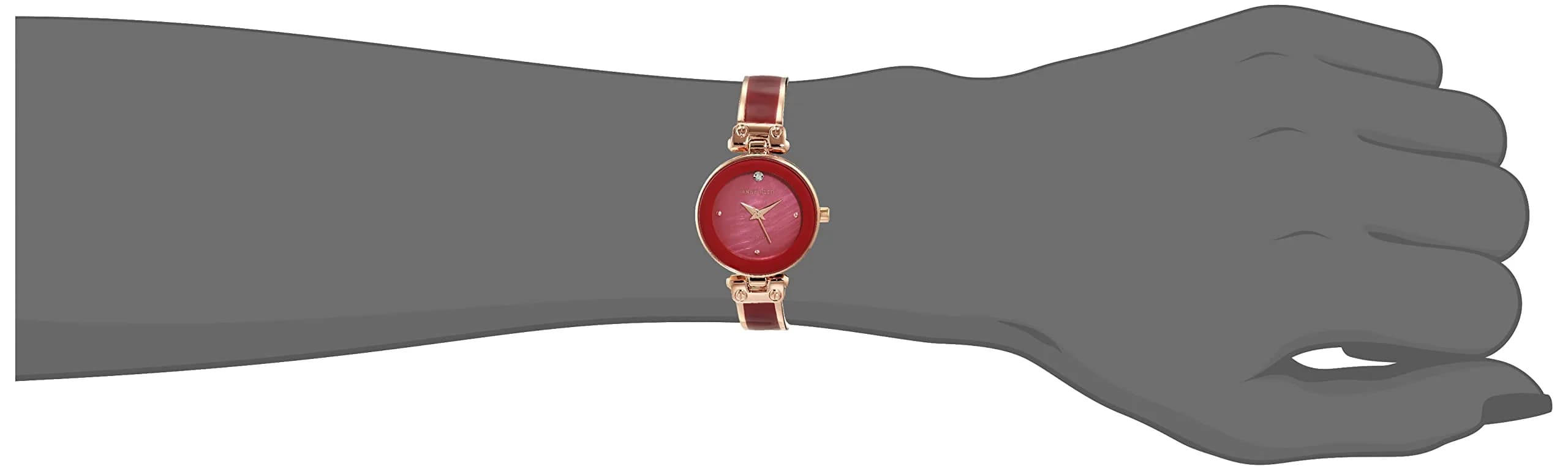 Anne Klein Women's Rose Gold-Tone Bangle Watch with Diamond Dial | 28mm Case - view 6