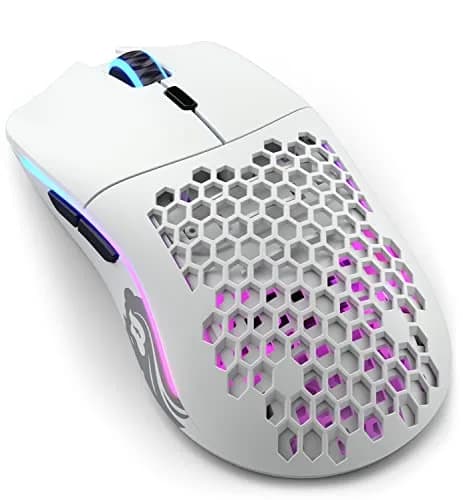 GLORIOUS Model O Wireless Gaming Mouse - 69g Honeycomb Design, RGB, Ambidextrous, 2.4GHz Wireless, 71 Hours Battery, Matte White thumbnail 1