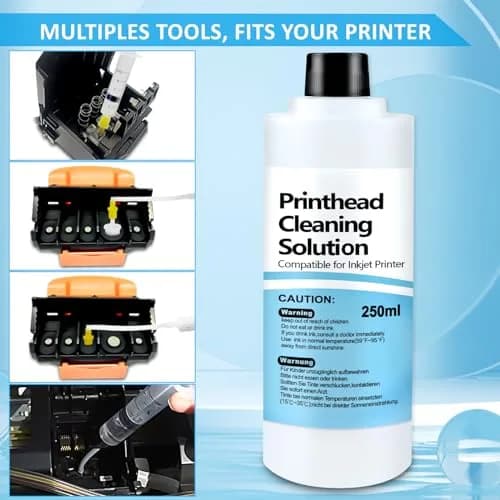 Wawocs Universal Inkjet Printer Cleaning Kit 250ml (8.45 Fl Oz) | Cleans Epson, HP, Canon Printheads thumbnail 5