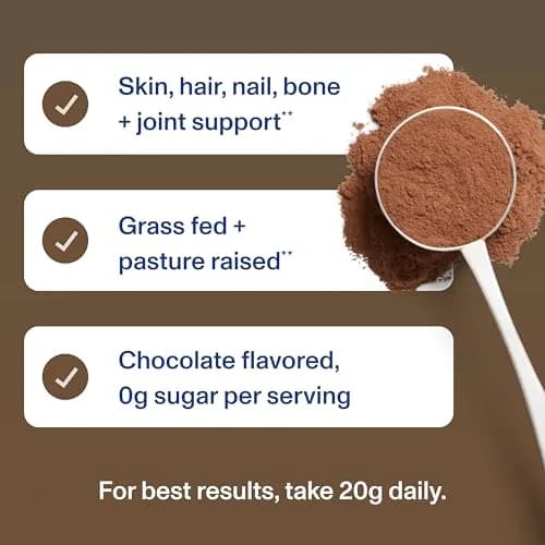 Vital Proteins Collagen Peptides Powder Chocolate 26.8oz (800ml) | Supports Hair Skin Nails Joints thumbnail 7