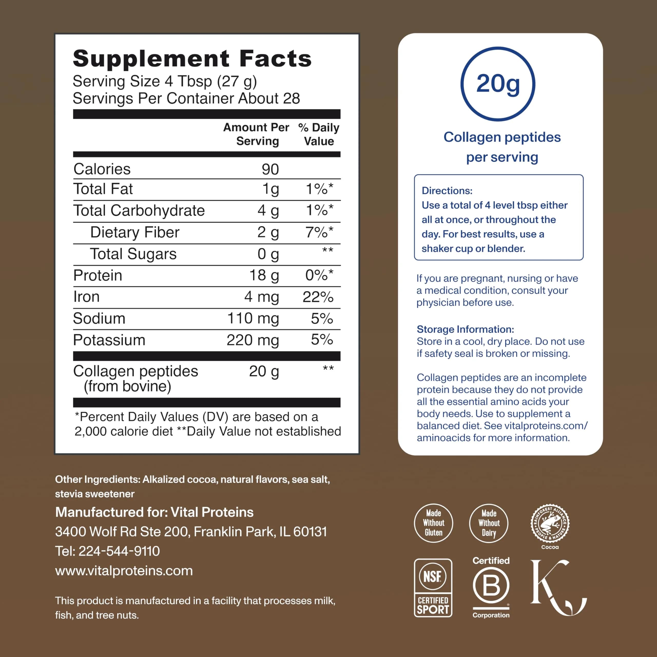 Vital Proteins Collagen Peptides Powder Unflavored | Hydrolyzed Collagen for Skin, Hair, Nails & Joints - view 6