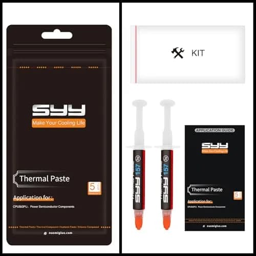 SYY Thermal Paste 6g CPU Compound with Toolkit for CPU/GPU/All Coolers | Carbon-Based, Easy to Apply, Long-Lasting Cooling thumbnail 4