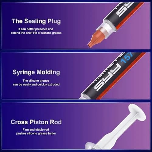 SYY Thermal Paste 6g CPU Compound with Toolkit for CPU/GPU/All Coolers | Carbon-Based, Easy to Apply, Long-Lasting Cooling thumbnail 7