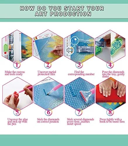 Clendo Christ Diamond Painting Kit for Adults, 5D Full Drill Resin Gem Art with Crucifix Design, 30x40cm | DIY Craft for Home Wall Decor thumbnail 8