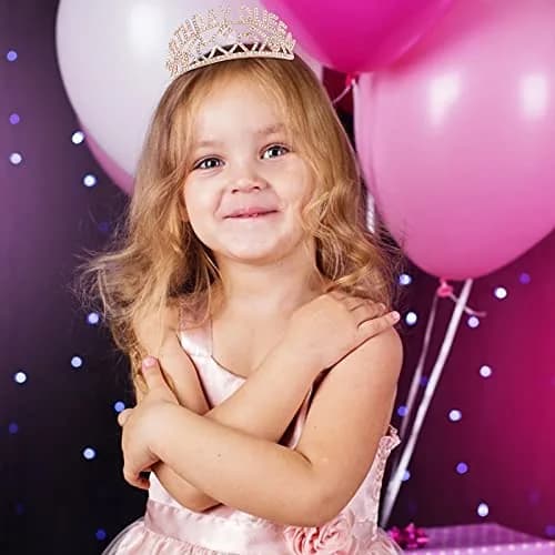 CIEHER Birthday Queen Sash & Rhinestone Tiara Kit - Rose Gold Crown with Combs for Women - Elegant Princess Tiara for Birthday Party Decorations and Gift thumbnail 5