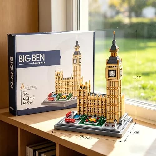 KLMEi London Big Ben Micro Building Blocks Set 4112 PCS | Educational STEM Toy for Ages 14+ thumbnail 6