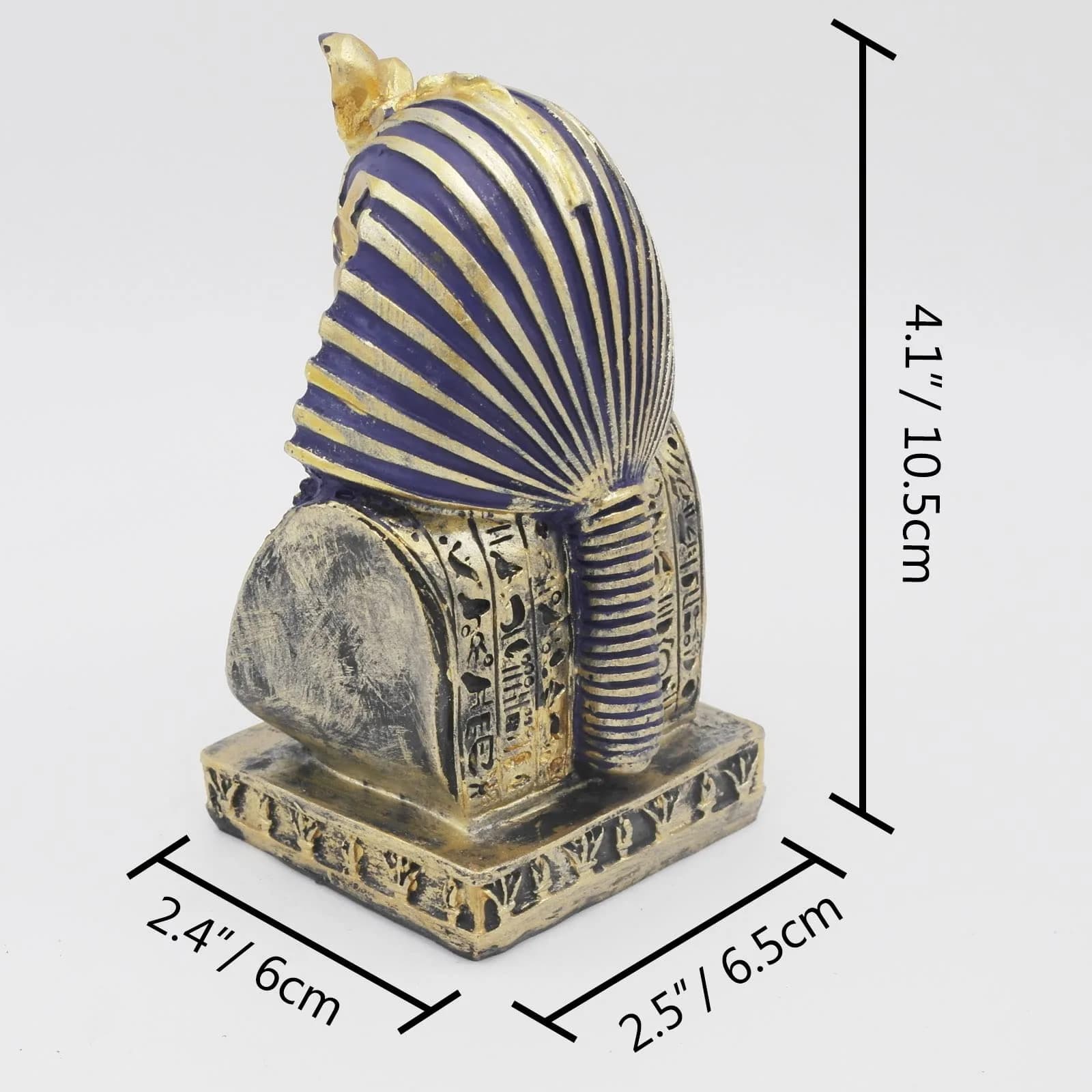 Kocris Casa Egyptian Pharaoh Fish Tank Decoration 10.5cm (4.1") | Ancient Egypt Reptile Terrarium Ornament - view 4