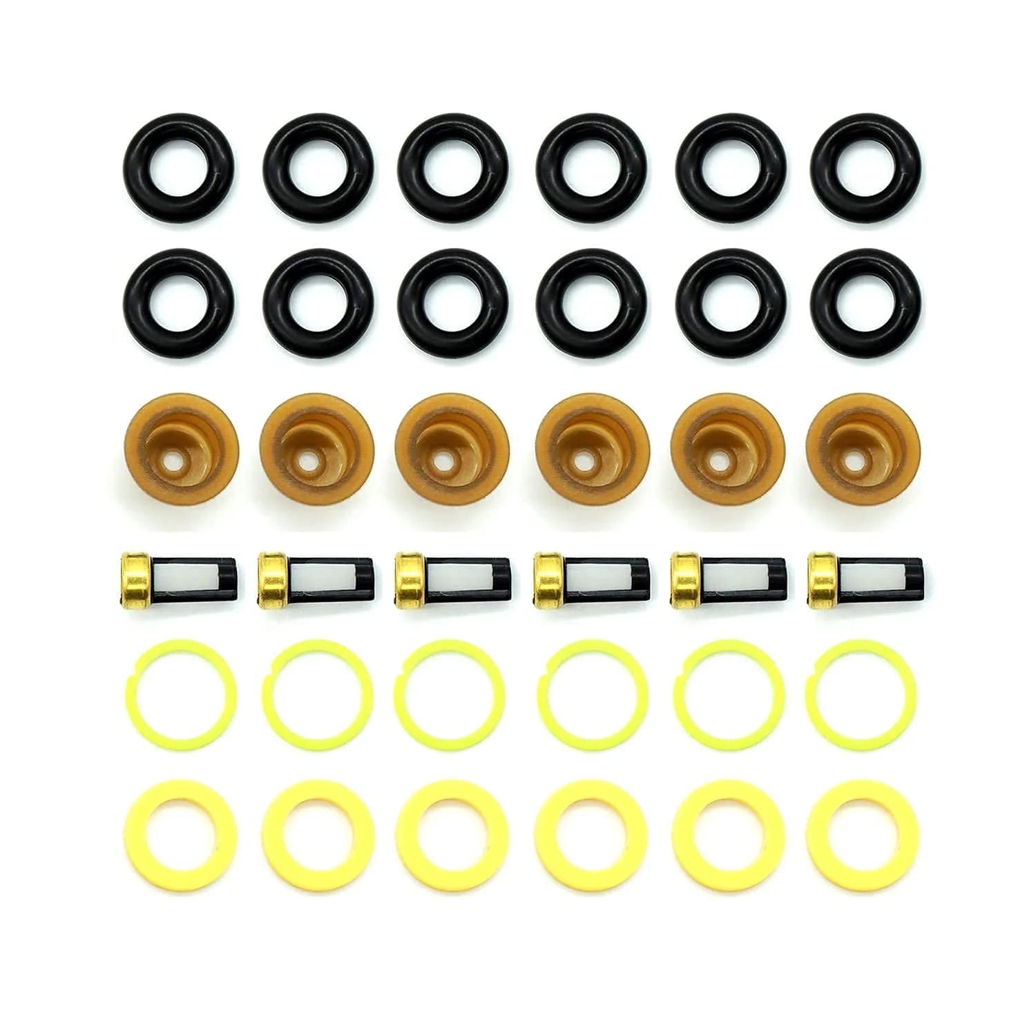 HiSport Fuel Injector Rebuild Service Kits for Universal EV1 Engines | Compatible with Common Injectors — 36 kits