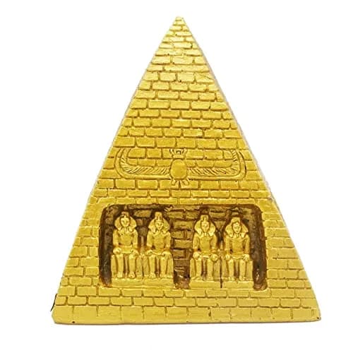 Kocris Casa Gold Pyramid Aquarium Decoration 9cm (3.5") | Ancient Egypt Resin Sculpture for Fish & Reptile Tanks thumbnail 5