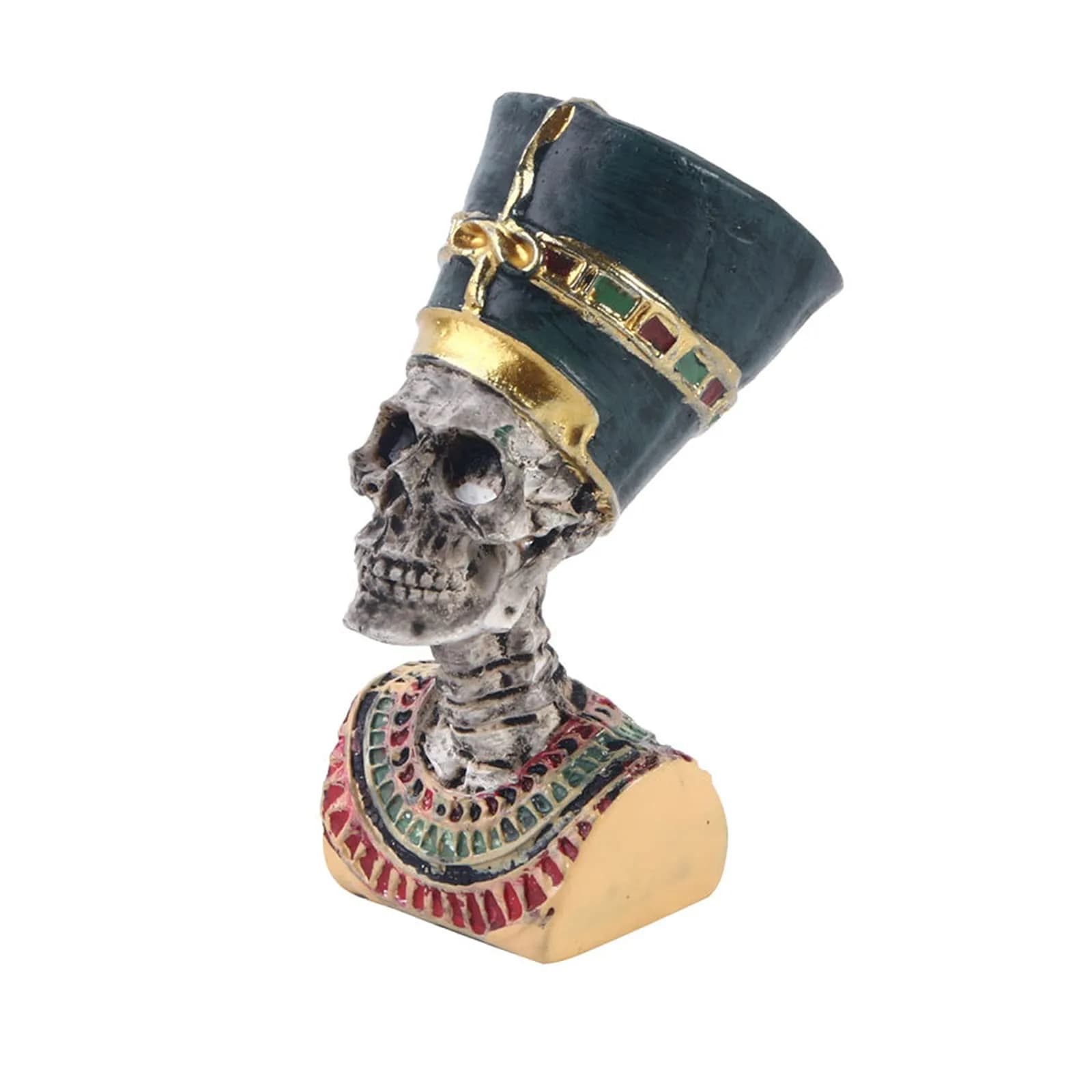 Kocris Casa Ancient Egypt Priest Skull Decoration for Aquariums & Terrariums | 5.33cm (2.1" H) Resin Sculpture - main product image