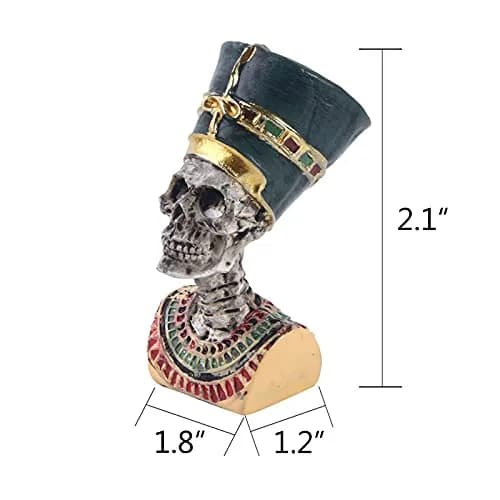 Kocris Casa Ancient Egypt Priest Skull Decoration for Aquariums & Terrariums | 5.33cm (2.1" H) Resin Sculpture thumbnail 5