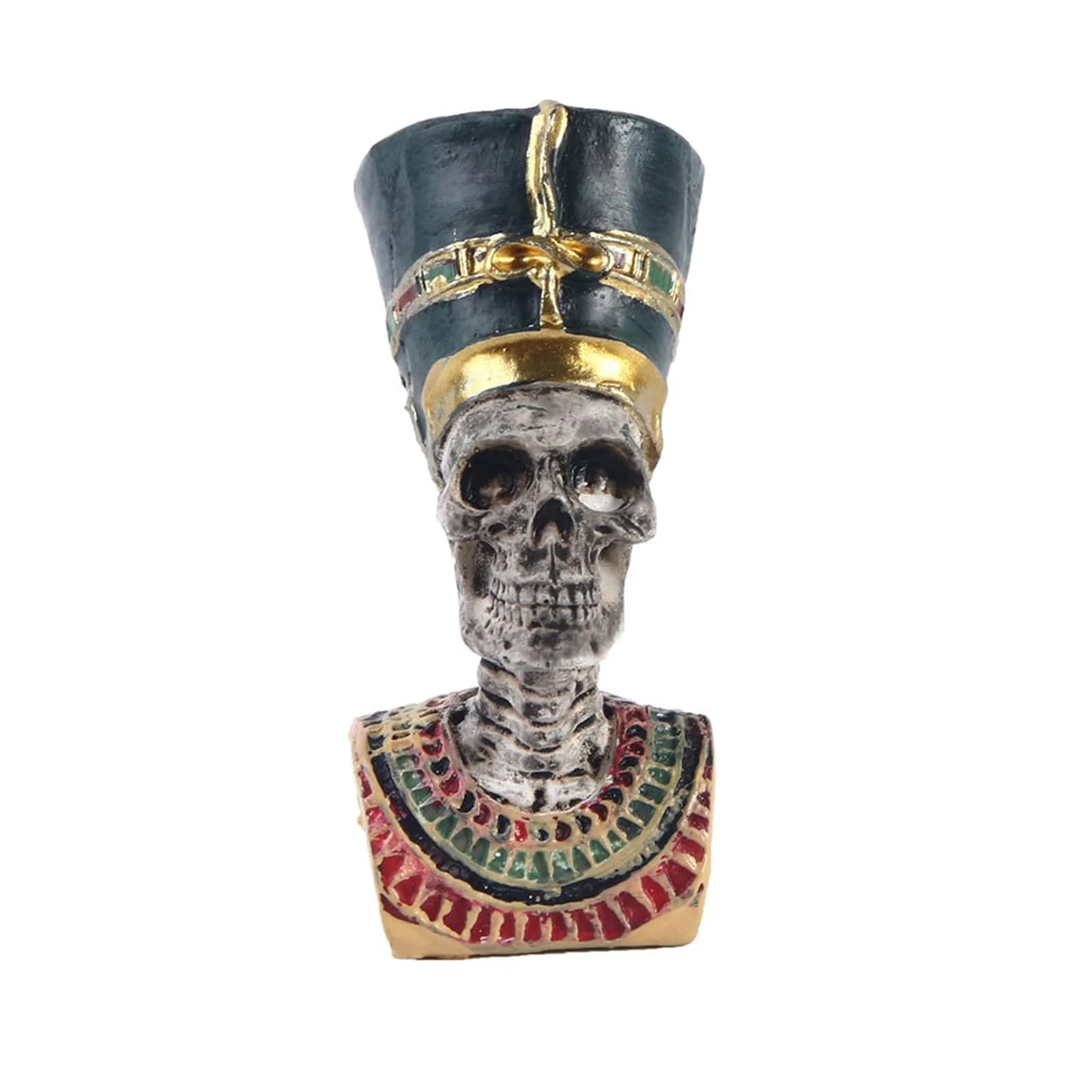 Kocris Casa Ancient Egypt Priest Skull Decoration for Aquariums & Terrariums | 5.33cm (2.1" H) Resin Sculpture - view 2