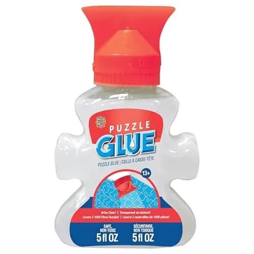 Masterpieces Puzzle Glue 5oz Shaped Bottle - Clear - Vibrant Artwork & Durable Pieces for Teens & Adults thumbnail 1