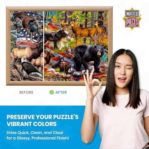 Masterpieces Puzzle Glue 5oz Shaped Bottle - Clear - Vibrant Artwork & Durable Pieces for Teens & Adults thumbnail 3