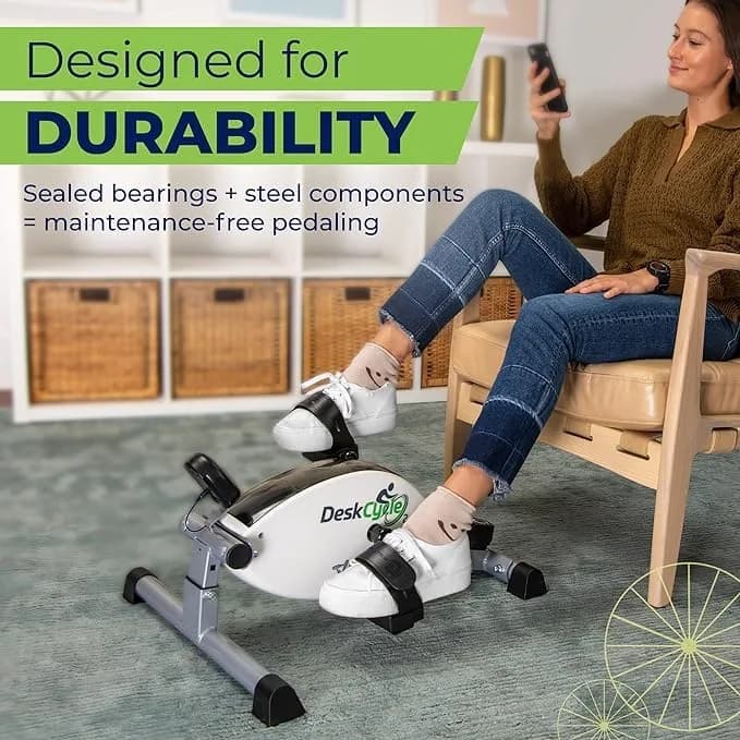 DeskCycle 2 Under Desk Bike Pedal Exerciser | Whisper-Quiet, Adjustable Resistance, Low Pedal Height thumbnail 5