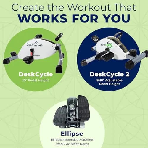 DeskCycle 2 Under Desk Bike Pedal Exerciser | Whisper-Quiet, Adjustable Resistance, Low Pedal Height thumbnail 10