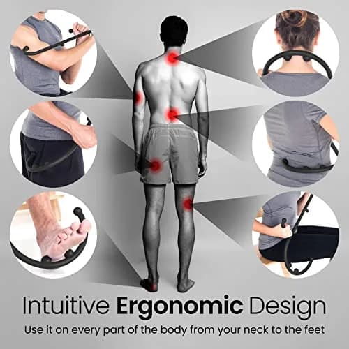 LiBa Trigger Point Cane Massager for Back and Neck | 36.83 cm (14.5 in) Deep Tissue Muscle Knot Relief thumbnail 5
