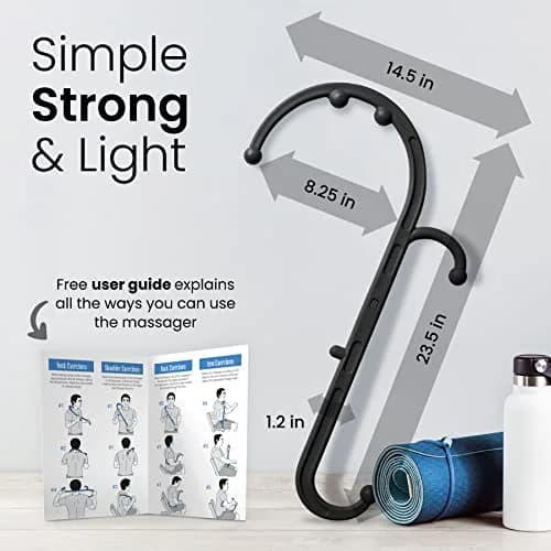 LiBa Trigger Point Cane Massager for Back and Neck | 36.83 cm (14.5 in) Deep Tissue Muscle Knot Relief thumbnail 7