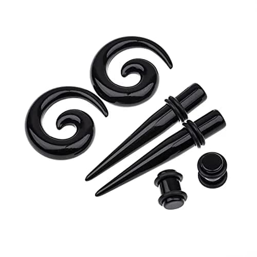 Memsion Ear Stretching Kit Gauges for Ears 14G-00G | Acrylic Expander Set for Healthy Ear Piercing thumbnail 3