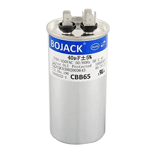 BOJACK 40 μF 370V 450VAC CBB65 Capacitor for Motors & Fans | Heat-Resistant, Anti-Explosion thumbnail 1
