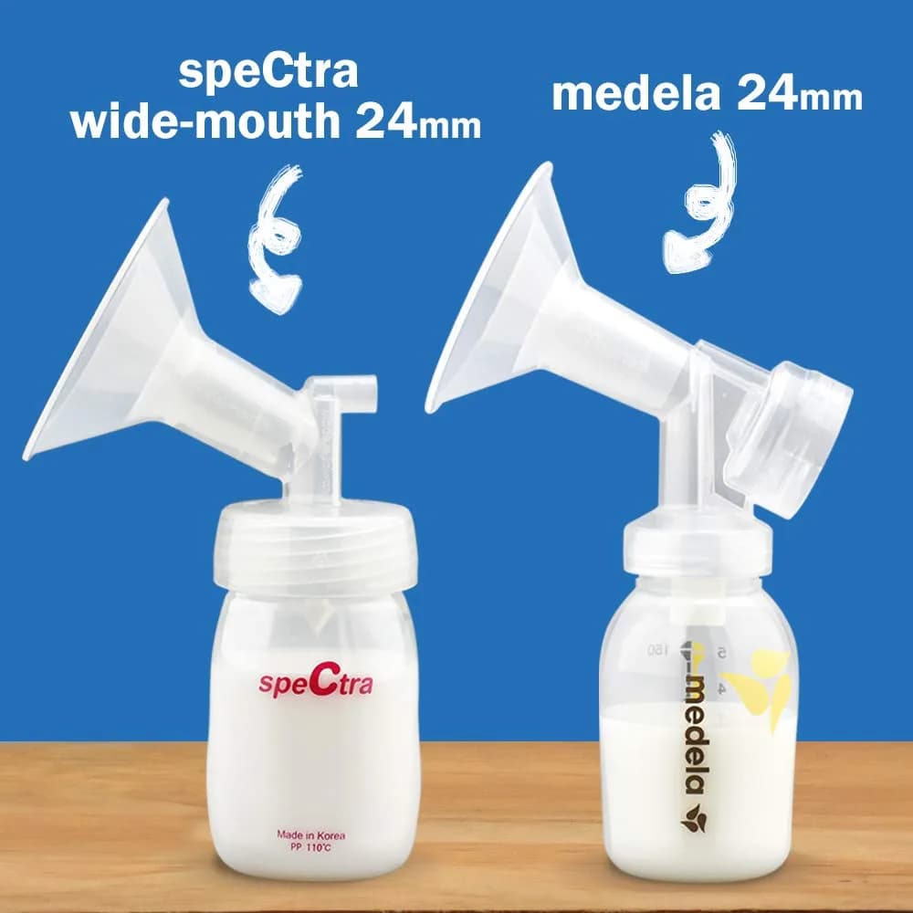 Maymom 21 mm Flange Insert for Medela & Spectra Shields | Reduces Nipple Tunnel to 21 mm (2-Pack, Semi-Clear) - view 8