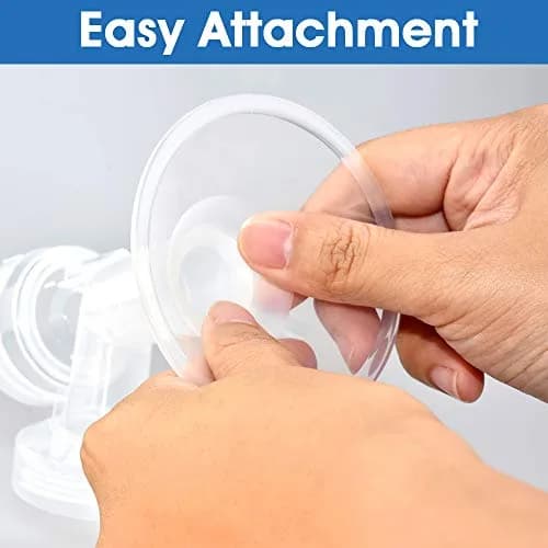 Maymom 21 mm Flange Insert for Medela & Spectra Shields | Reduces Nipple Tunnel to 21 mm (2-Pack, Semi-Clear) thumbnail 2