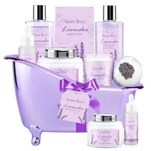 Saint Roy Lavender Spa Gift Basket for Women | 10-Piece Bath & Body Set with Shea Butter & Vitamin E thumbnail 9