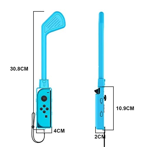 Uxilep Mario Golf Switch Joy-Con Accessories 2 Pack | Mini Hand Grip & Wrist Strap (Red & Blue) thumbnail 5