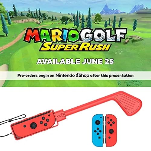 Uxilep Mario Golf Switch Joy-Con Accessories 2 Pack | Mini Hand Grip & Wrist Strap (Red & Blue) thumbnail 6